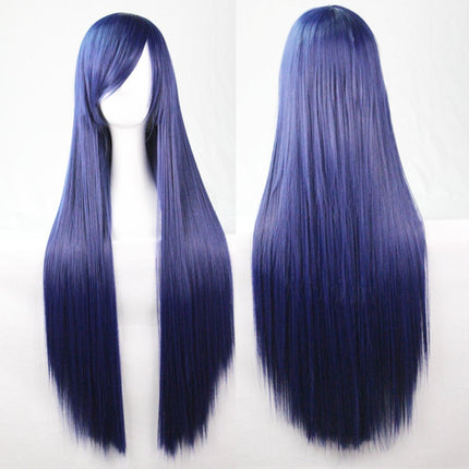 New 80cm Straight Sleek Long Full Hair Wigs w Side Bangs Cosplay Costume Womens - Zmart Australia