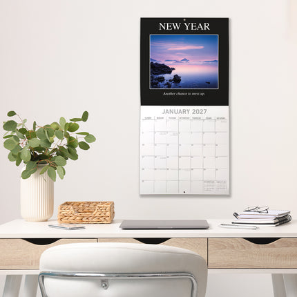 Demotivation 2027 Premium Square Wall Calendar lifestyle image