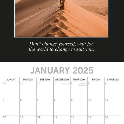 Demotivation - 2025 Square Wall Calendar 16 Months Premium Planner New Year Gift