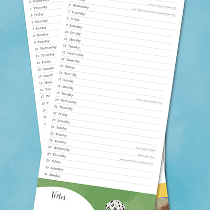 Dog Lovers 2027 Premium Slim Wall Calendar back cover