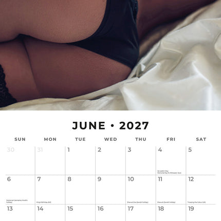 Dream Girls 2027 square wall calendar - monthly calendar spread