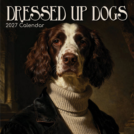 Dressed Up Dogs 2027 Premium Square Wall Calendar cover