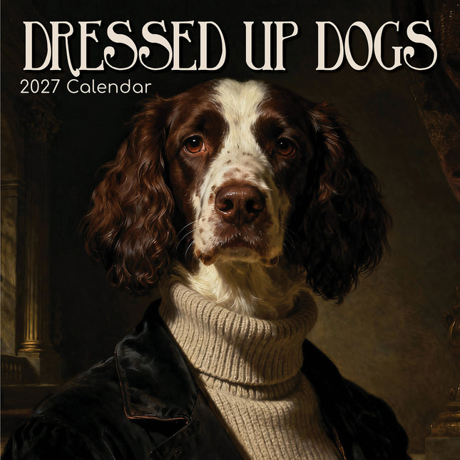 Dressed Up Dogs 2027 Premium Square Wall Calendar cover