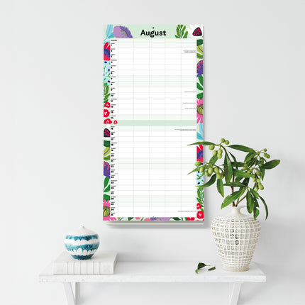 Family Organiser - Floral 2027 square wall calendar - wall display