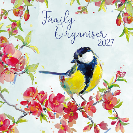 Birdsong Family Organiser 2027 Premium Square Wall Calendar cover