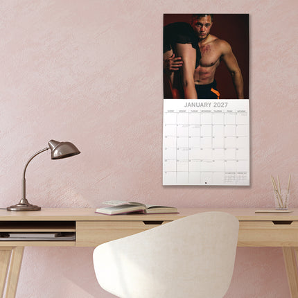 Firefighters 2027 Premium Square Wall Calendar lifestyle image