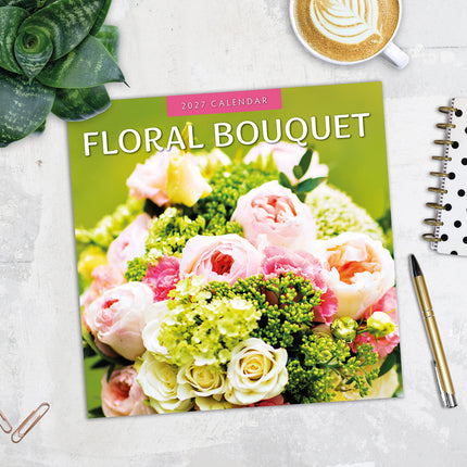 Floral Bouquet 2027 square wall calendar - image detail