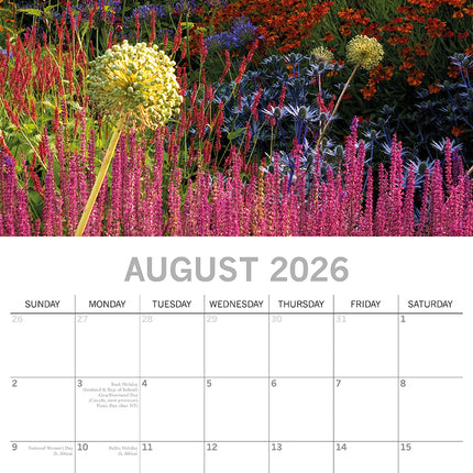 Beautiful Gardens 2026 Square Wall Calendar 16 Month Floral Trees Plants Planner