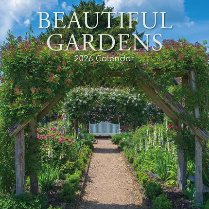 Beautiful Gardens 2026 Square Wall Calendar 16 Month Floral Trees Plants Planner
