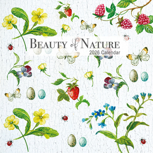 Beauty of Nature - 2026 Square Wall Calendar 16 Month Floral Flower Planner Gift