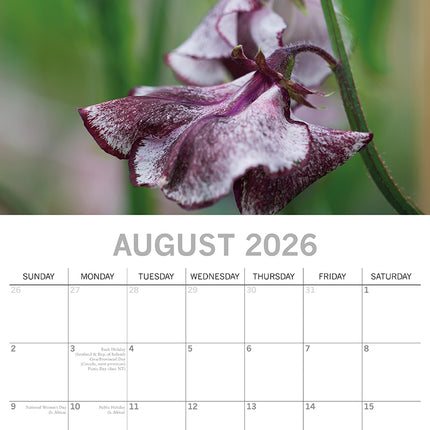 Beauty of Flowers 2026 Square Wall Calendar 16 Months Floral Plants Planner Gift