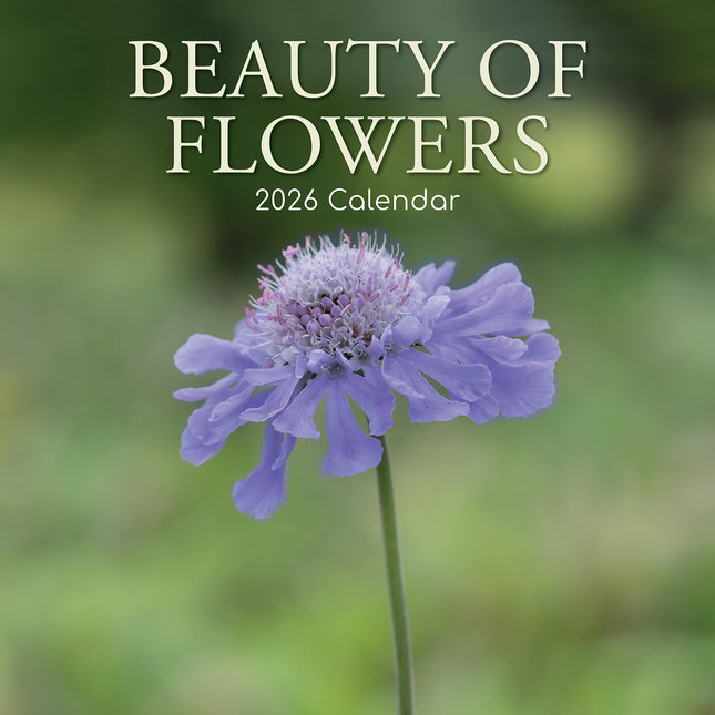 Beauty of Flowers 2026 Square Wall Calendar 16 Months Floral Plants Planner Gift