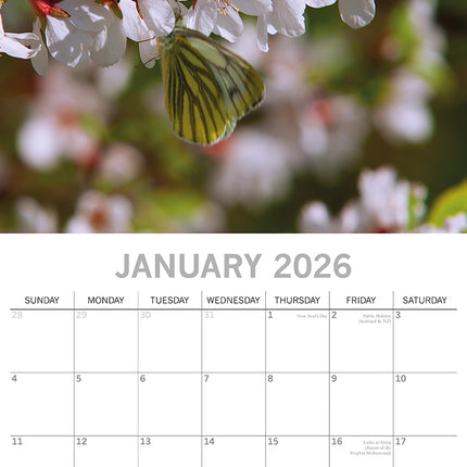 Blossoms 2026 Square Wall Calendar 16 Months Floral Flower Planner New Year Gift