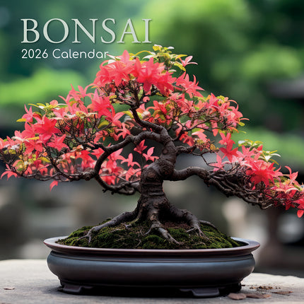 Bonsai - 2026 Square Wall Calendar 16 Months Floral Flower Planner New Year Gift