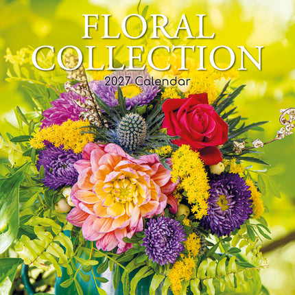 Floral Collection 2027 Premium Square Wall Calendar cover