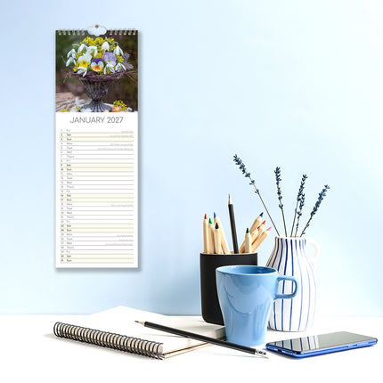 Floral Collection 2027 Premium Slim Wall Calendar lifestyle image