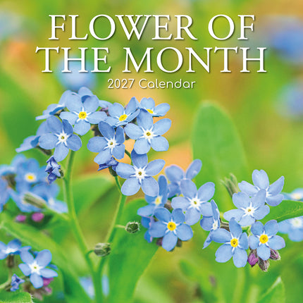 Flower of the Month 2027 Premium Square Wall Calendar cover