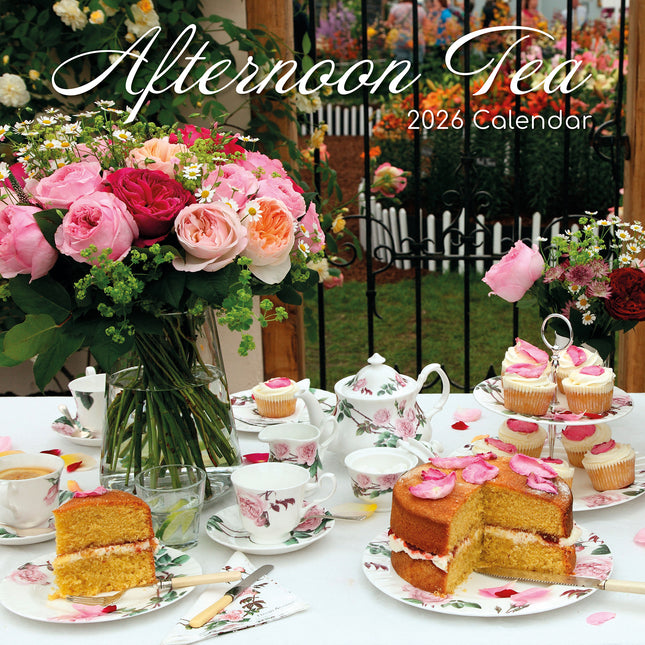 Afternoon Tea 2026 Square Wall Calendar 16 Month Food Drink Home Kitchen Planner
