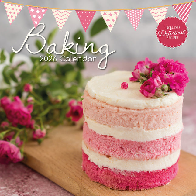 Baking - 2026 Square Wall Calendar 16 Month Food Planner Christmas New Year Gift
