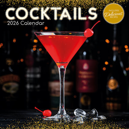 Cocktails - 2026 Square Wall Calendar 16 Months Wine Drink Planner New Year Gift