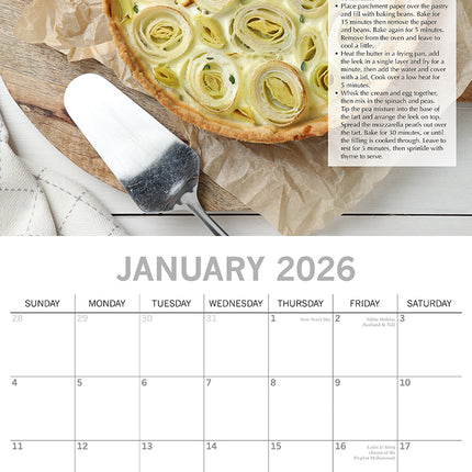 From Garden to Kitchen - 2026 Square Wall Calendar 16 Months Food Planner Gift
