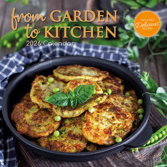 From Garden to Kitchen - 2026 Square Wall Calendar 16 Months Food Planner Gift