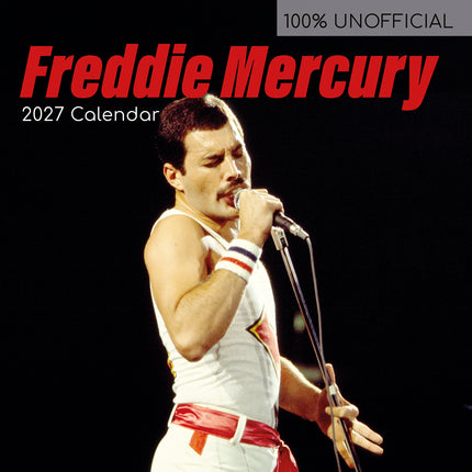 Freddie Mercury 2027 Premium Square Wall Calendar cover