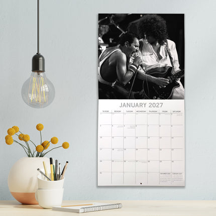 Freddie Mercury 2027 Premium Square Wall Calendar lifestyle image