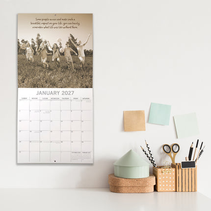 Friendship 2027 Premium Square Wall Calendar lifestyle image