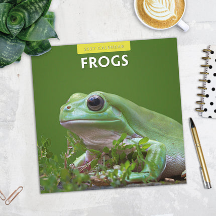 Frogs 2027 square wall calendar - image detail