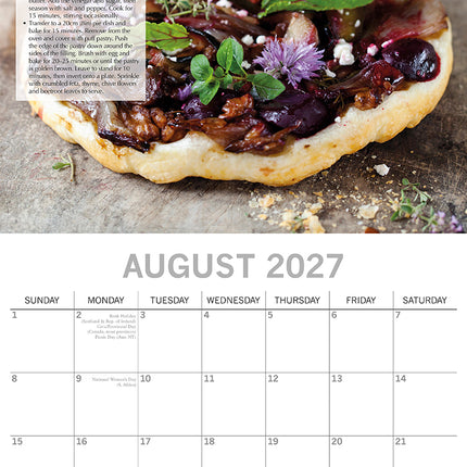 From Garden to Kitchen 2027 Premium Square Wall Calendar August sample page