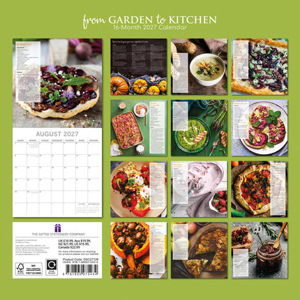 From Garden to Kitchen 2027 Premium Square Wall Calendar back cover