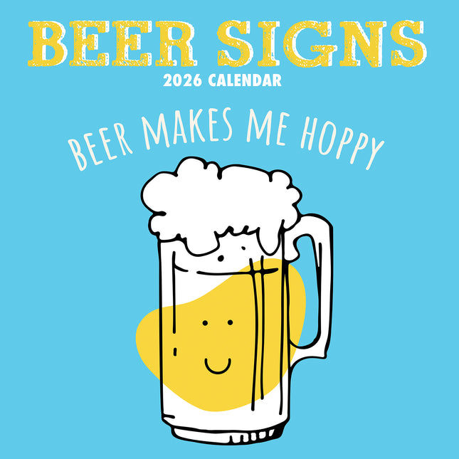 Beer - 2026 Square Wall Calendar 16 Months Funny Planner Christmas New Year Gift