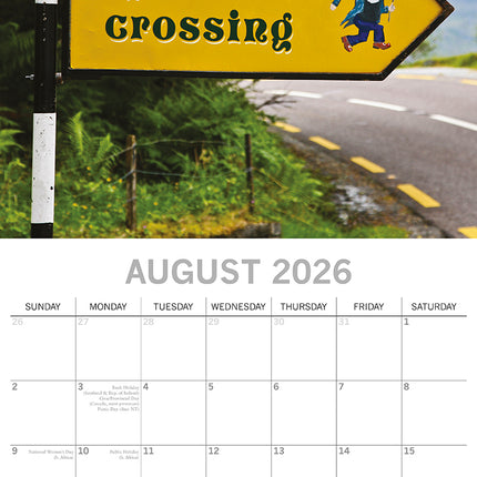 Danger! Hilarious Road Signs Ahead - 2026 Square Wall Calendar New Funny Planner