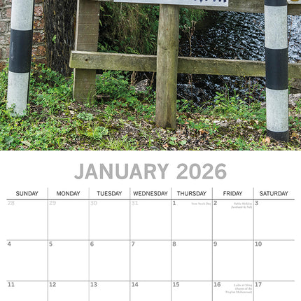 Danger! Hilarious Road Signs Ahead - 2026 Square Wall Calendar New Funny Planner