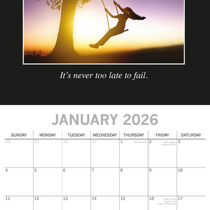 Demotivation - 2026 Square Wall Calendar 16 Months Funny Planner New Year Gift
