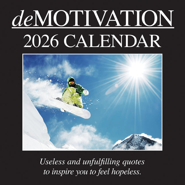 Demotivation - 2026 Square Wall Calendar 16 Months Funny Planner New Year Gift