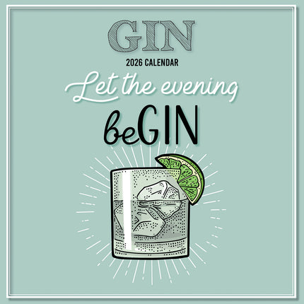 Gin - 2026 Square Wall Calendar 16 Months Funny Planner Christmas New Year Gift