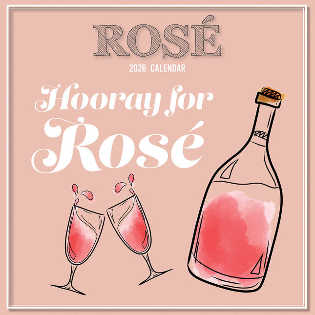 Rosé - 2026 Square Wall Calendar 16 Months Funny Planner Christmas New Year Gift