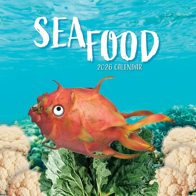 Sea Food - 2026 Square Wall Calendar 16 Months Funny Planner Xmas New Year Gift