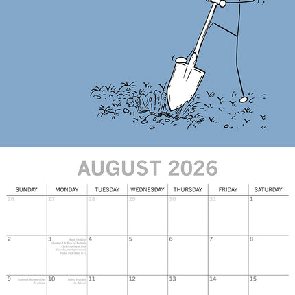 The Scary Reality of Adulting - 2026 Square Wall Calendar 16 Month Funny Planner