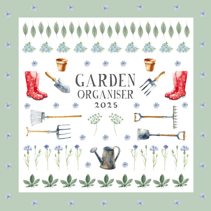 Garden Organiser - 2025 Square Wall Calendar 16 Months Premium New Year Planner