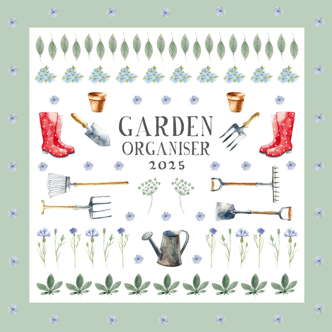 Garden Organiser - 2025 Square Wall Calendar 16 Months Premium New Year Planner