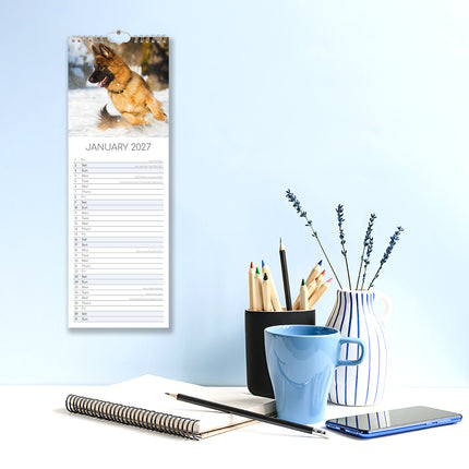 German Shepherds 2027 Premium Slim Wall Calendar lifestyle image