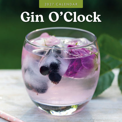 Gin O'clock 2027 square wall calendar - front cover
