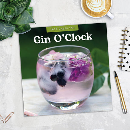 Gin O'clock 2027 square wall calendar - image detail