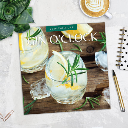 Gin Oclock 2026 Premium Square Wall Calendar