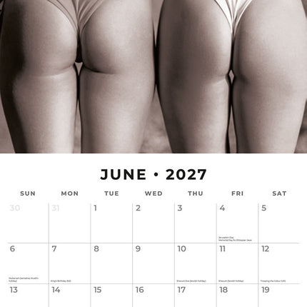 Girls 2027 square wall calendar - monthly calendar spread