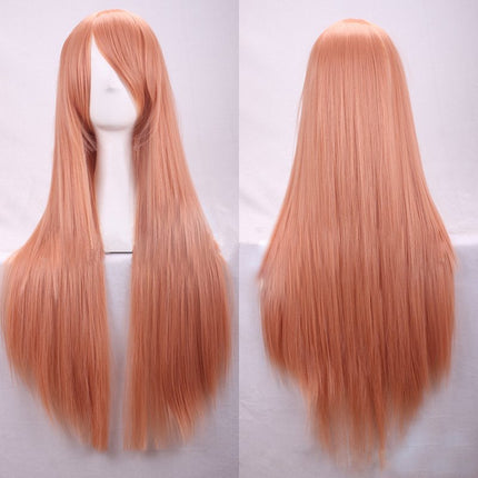 New 80cm Straight Sleek Long Full Hair Wigs w Side Bangs Cosplay Costume Womens - Zmart Australia