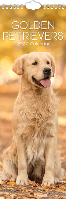 Golden Retrievers 2027 Premium Slim Wall Calendar cover